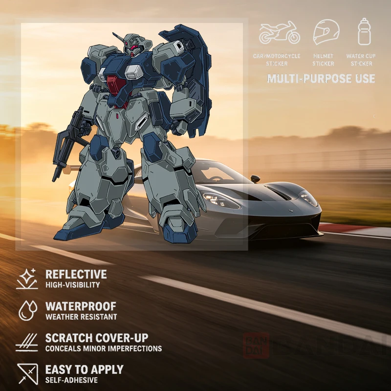 Car Stickers Mecha Robot Vinyl Decal Waterproof Die Cut Sun Proof for Car Body Trunk Door Side Mirror Auto Decor