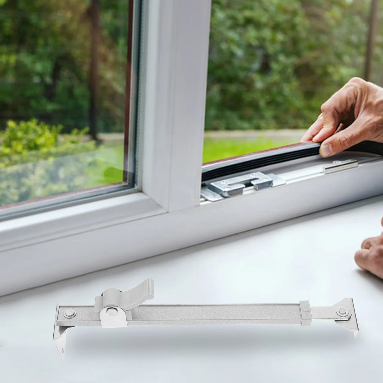 

Telescopic Casement Window Limiter Adjustable Security Bar Rod Concealed Hinge Window Fitting Safety Ventilation Control