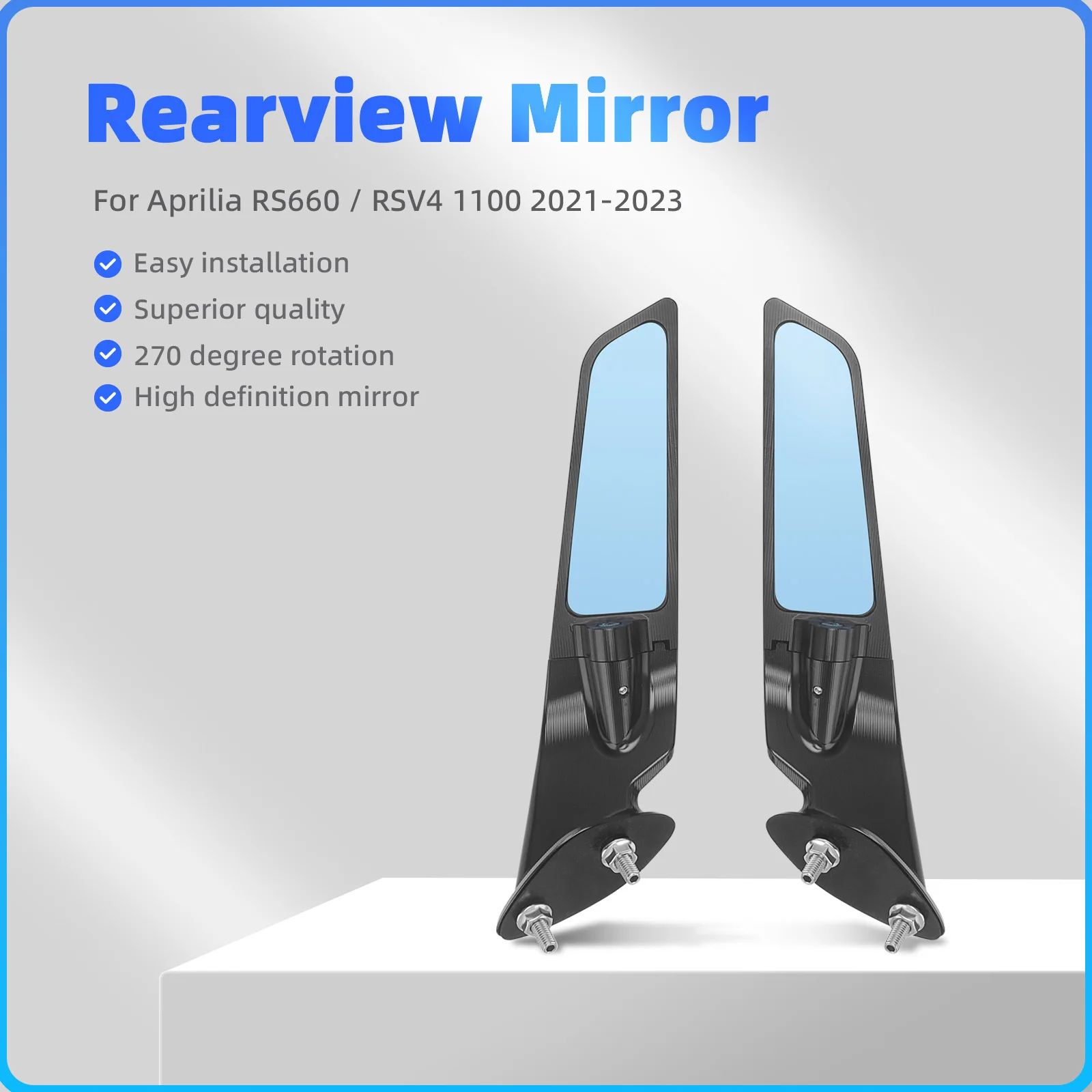 

For Aprilia RS660 / RSV4 1100 Motorcycle Wing Rearview Mirrors Adjustable Mirror Stealth Mirrors Sports Winglets Mirrors Kits