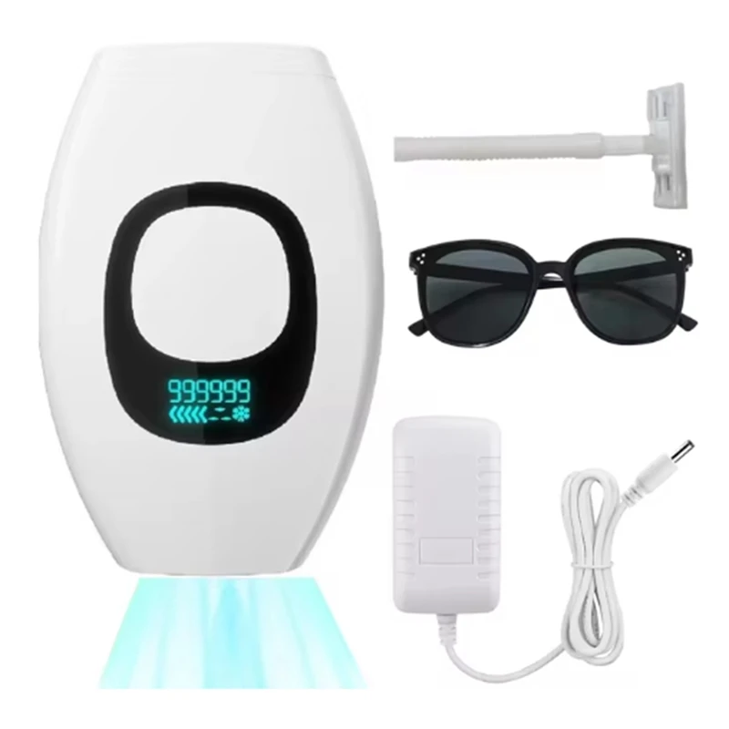 ABKR-Epilatore per depilazione per donna Depilatore flash Impulsi LCD Epilatore permanente Depilazione indolore, Spina americana