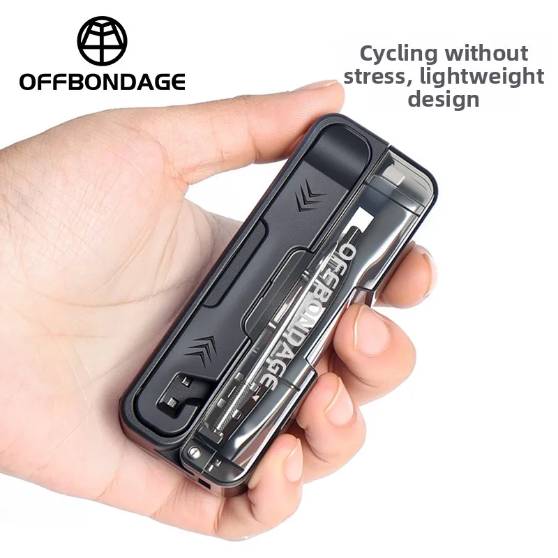 OFFBONDAGE Outils de vélo Clé dynamométrique Jeu de clés hexagonales Mini kit multi-outils portable Outils de réparation de pneus de VTT Levier de démontage de pneus
