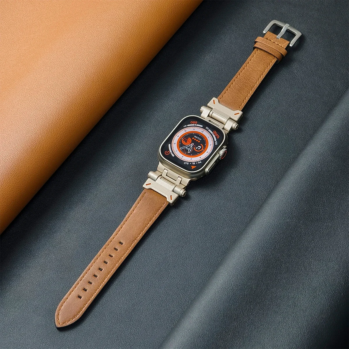 Кожаный ремешок для Apple Watch Ultra 2 Band 49 мм 3 2 1 42 мм Браслет для Iwatch Series 10 46 мм 9 8 7 6 SE 5 44 мм 45 мм Ремешок для часов