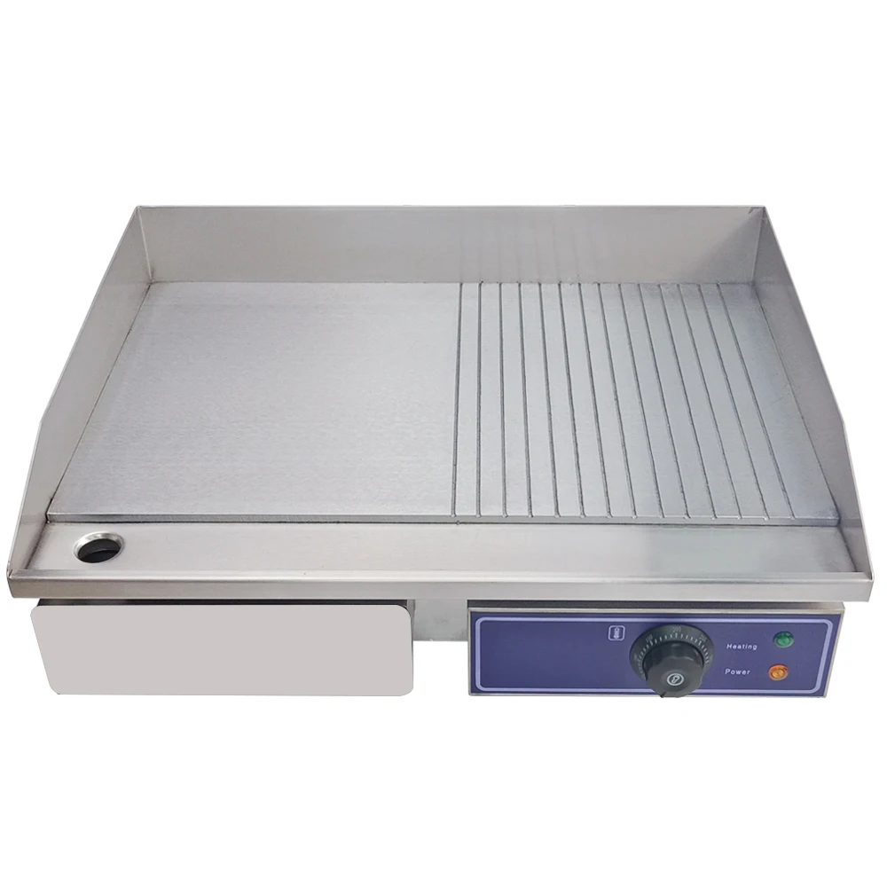 

Hot Sale Stainless Steel Electric Griddle/ Commercial Table Top Flat Griddle Grill Kitchen Equipment For Restaurant