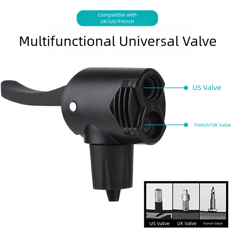 

5 PCS Bike Air Nozzle ABS Multifunctional Two-headed Integrated Self-switching Inflator Nozzle Bicycle Pump Replacement Parts