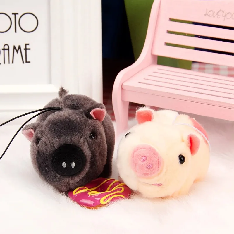 Mini pluszowy breloczek, uroczy breloczek w kształcie świnki do plecaków i torebek, miękka pluszowa zawieszka do torby dla dzieci, chłopców i dziewcząt.