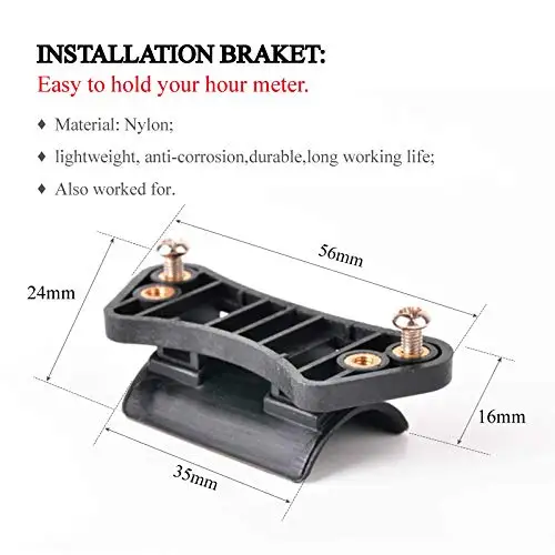 Imagem -06 - Runleader Universal Hour Meter Nylon Suporte de Montagem Usado para Hour Metervibration Meter Tacômetro Preto