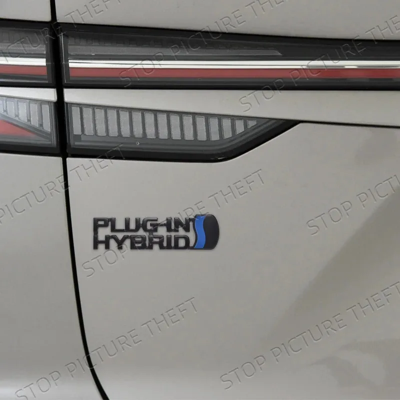 Liga de metal plug-in logotipo híbrido tronco do carro fender adesivo emblema lateral emblema para toyota rav4 camry rav4 prius prado C-HR hilux gr