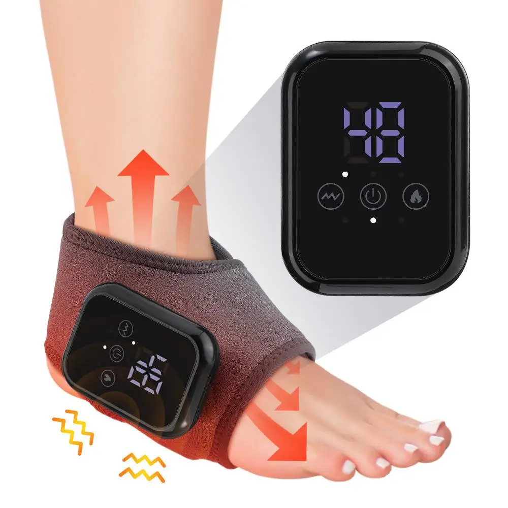 

Wireless & Portable Foot Massager for Plantar Fasciitis, Foot Warmer 3-Level Heat Massage Adjustable,Smart Timer,Touch Screen
