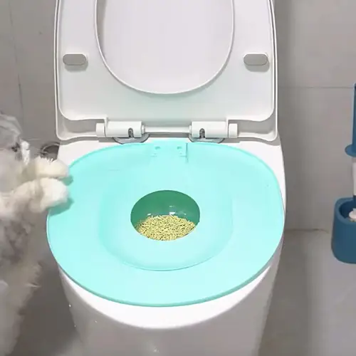 고양이 변기 좌석 트레이너 모래 상자 고양이 트레이너, 재사용 가능한 소변기 좌석 변기, 애완 동물 관리용 고양이 위생 트레이너, 고양이 사용 훈련