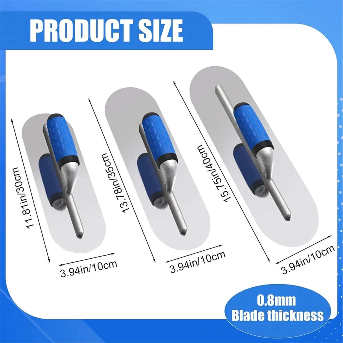 2025 + مقبض بلاستيكي من الفولاذ المقاوم للصدأ أداة مجرفة تشطيب الخرسانة المستديرة أداة تشطيب الخرسانة أداة مقبض بلاستيكي يدوية ، C
