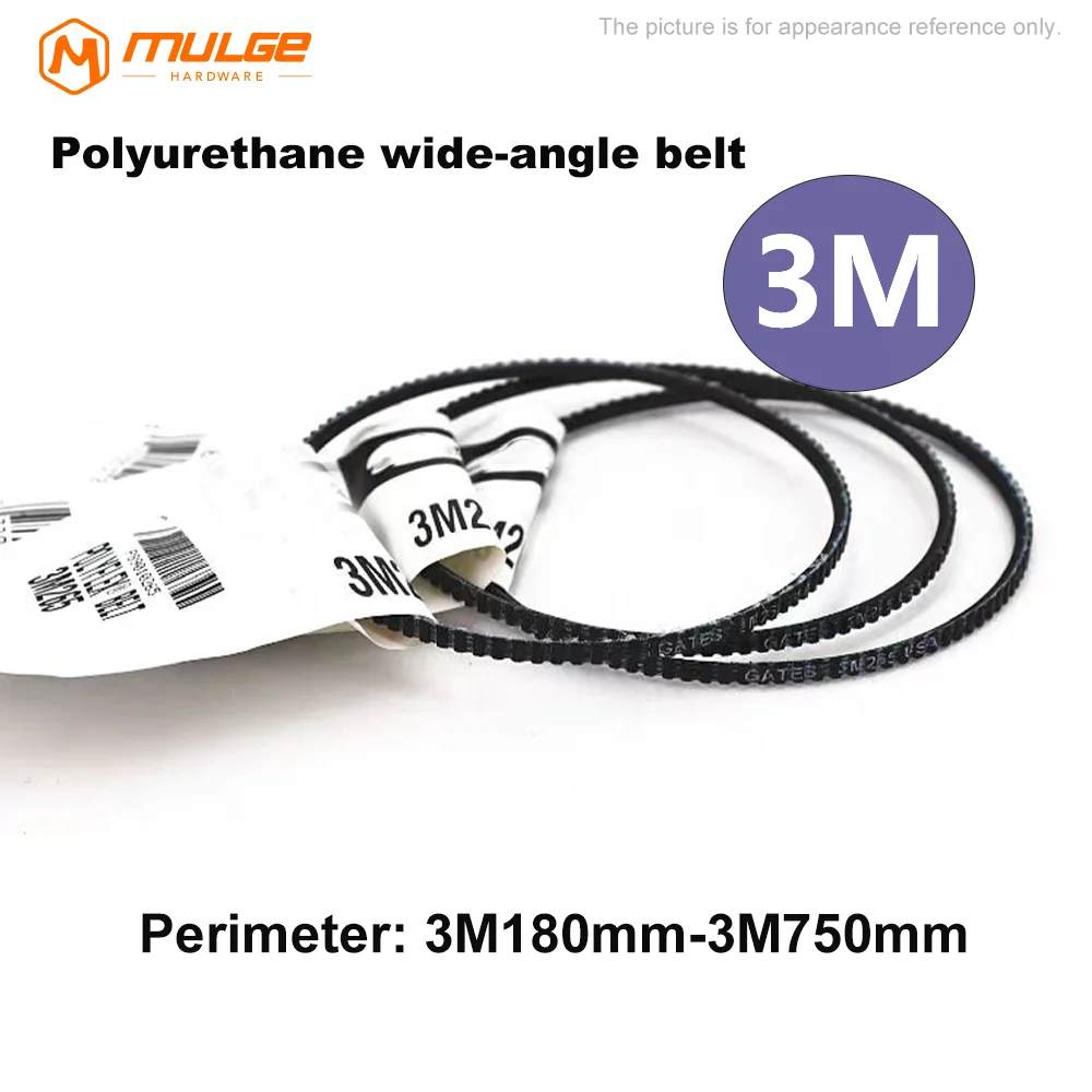 

3M Wide-angle belt Perimeter 180mm-750mm For Harbor Freight Lathe Drive Belt Transmission Triangle Belt