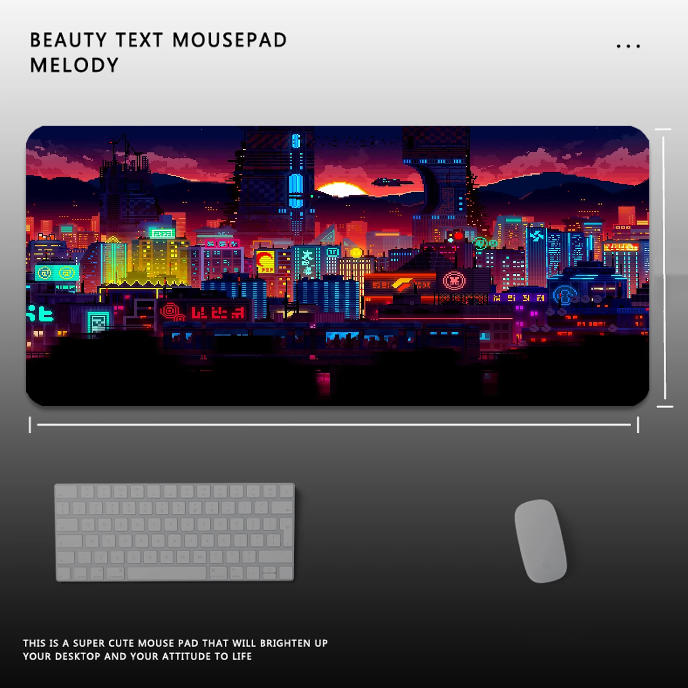 

Street Pixel Large Mousepad Gamer Mousepads Keyboard Mat Desk Rug Landscape Pc HD Desk Mats Natural Rubber Company Mouse Pad