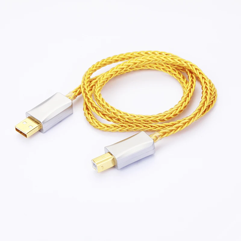 Thick 7nocc gold-plated 66 core * 8 USB A-B public computer upgrade cable type c decoding cable