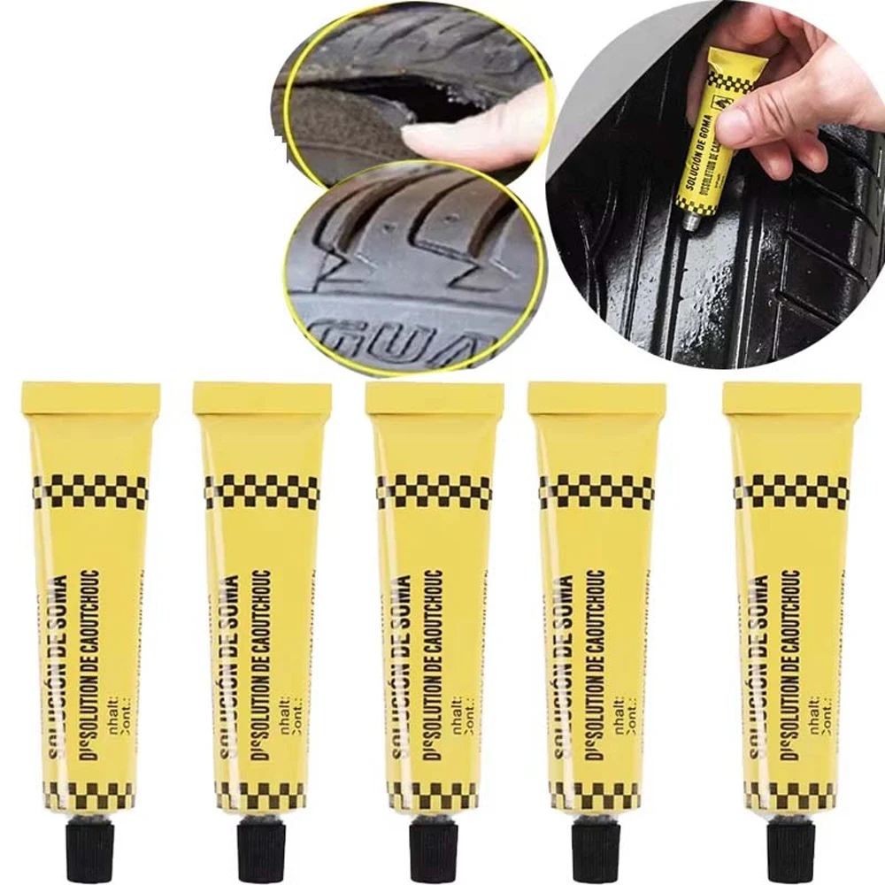 

Automobile Tire Repairing Glue Inner Tube Puncture Kit Repair Cement Rubber Cold Patch Solution Motorcycle Bicycle