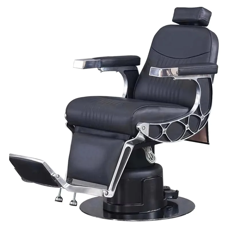 Chaise de barbier électrique pliable, nouveau design 2021, pour soins du visage, inclinable, hydraulique, portable