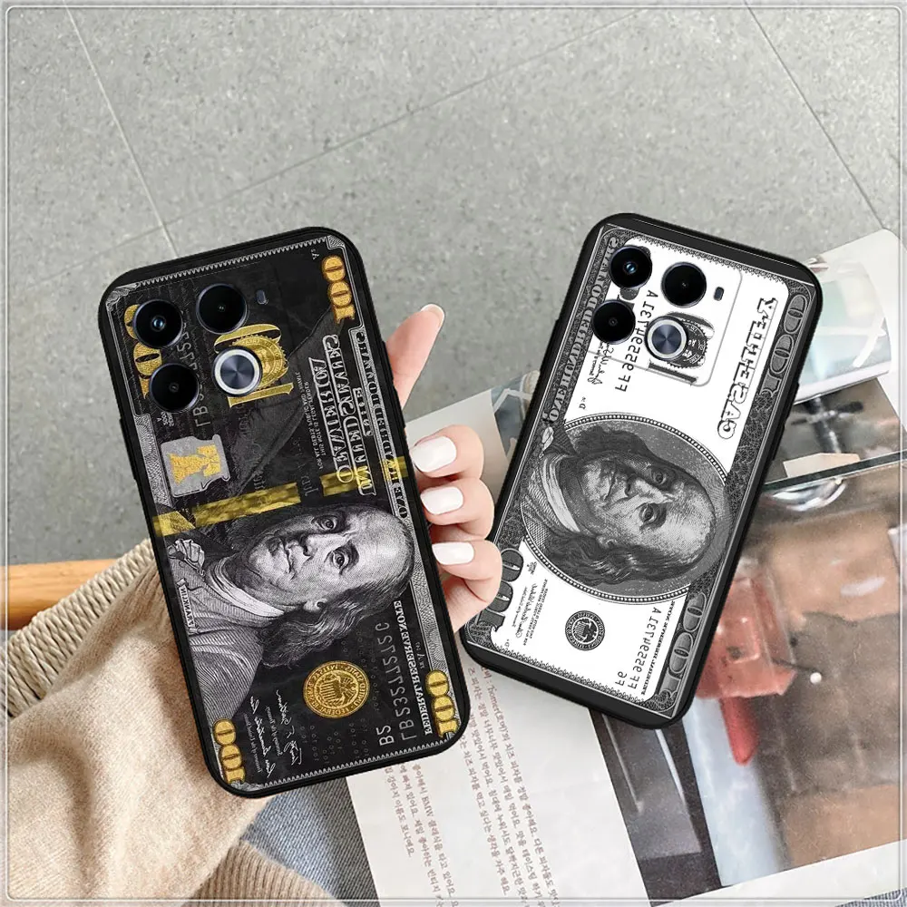 Luxury Dollar US Money Phone Case For Infinix Note 40 30 VIP 12 12G96 11 10 Pro 8 8I 7 Tecno Spark Pop 7 6 5 Lite Air Nfc Cover