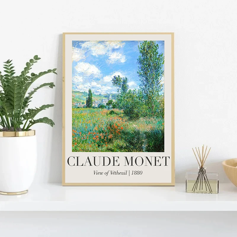Impressionism Artist Claude Monet Poster Water Lilies Canvas Paintings Wall Art Picture for Living Room Home Decoration