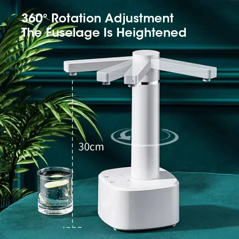 3-Gear Automatic Water Dispenser Pump, USB Rechargeable Electric Water Bottle Suction Device, Portable Desktop Gallon Bucket Wat