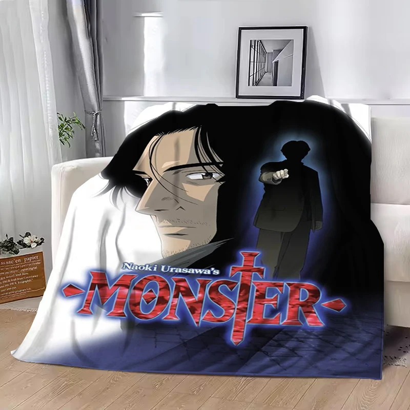 

N-Naoki Urasawa S Monster Printed Comfortable Soft Blanket Home Fashion Sofa Bed Living Room Warm Portable Travel Gift Blanket