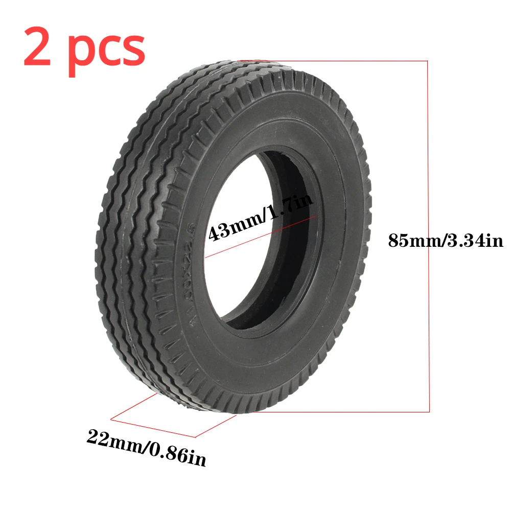 2 Stuks Rubberen Banden voor 1/14 Tamiya RC Truck Auto Voor Scania 770S Voor Volvo FH16 Voor Man