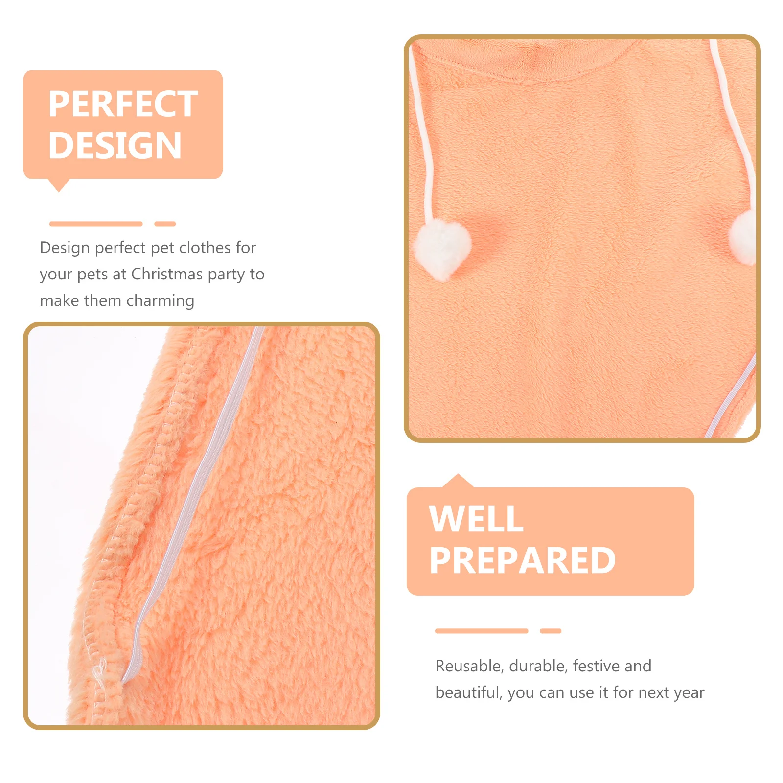 

Pet Warm Cloak Costume Cats Suit Xmas Dog Photography Prop Supply Winter Cosplay