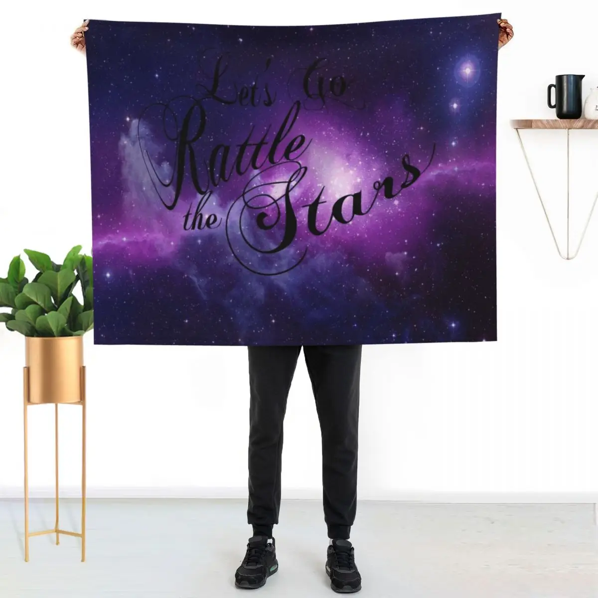 Let's Go Rattle The Stars - Throne of Glass Design Throw Blanket cosplay anime Beautifuls Travel Plush blankets ands Blankets