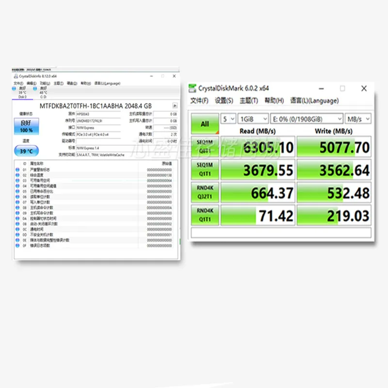 3400 2 To PCI-E4.0 m2 2280 Notebook SSD PS5 Solid State Drive 1 To pour Micron CRUCLA 2 To