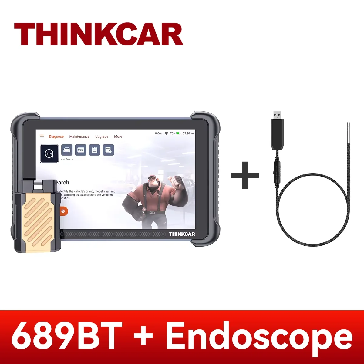 THINKCAR THINKSCAN 689BT AI Key Programming Automotive Diagnostic Tool Bidirectional Obd2 Scanner ECU Coding CANFD DOIP 34 Reset