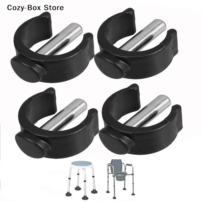 [ZY]4Pcs Versatile C-Shape Cane Holder Clips For Seniors Mobility Aids Crutch Tool Walker Replacement Parts Anti-Slip Walking