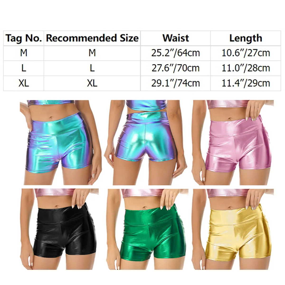 Womens Metallic Shiny Leather Tank Crop Tops Sexy Rave Dance Festival Clubwear Sleeveless Holographic Bra Vest