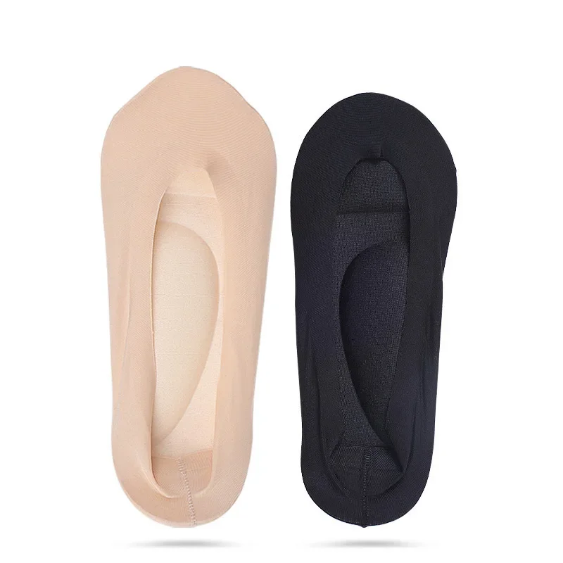 Solette per piedi con supporto per arco plantare in schiuma 3D Soletta per scarpe da donna Calzini da massaggio antiscivolo con ghiaccio invisibile poco profondo Cuscino assorbente del sudore