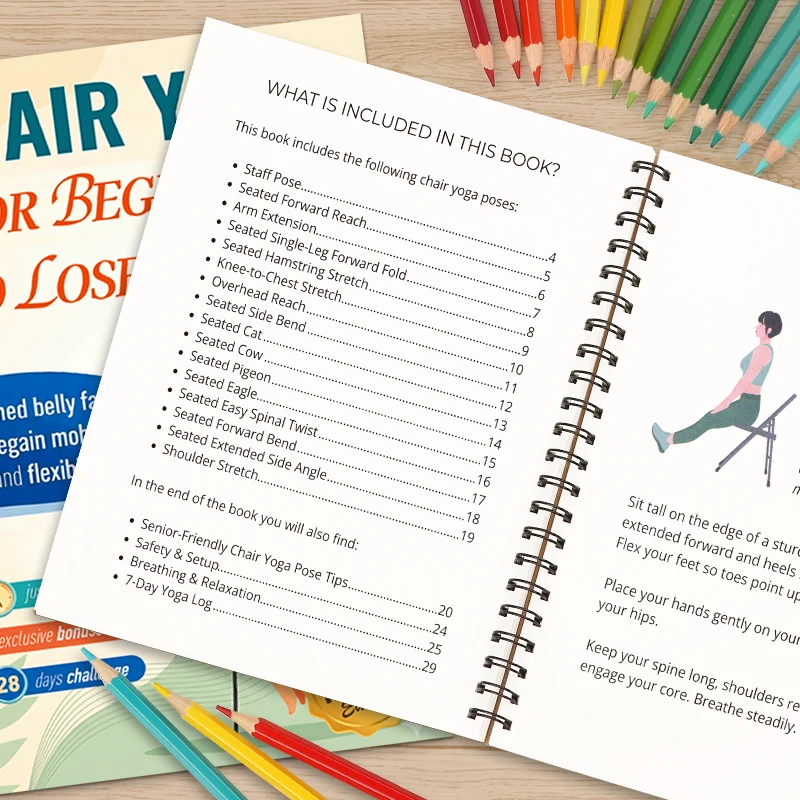Chair Yoga Suitable for Beginners to Lose Weight - 28-Day Challenge, Lose Belly Fat in Just 10 Minutes a Day, Restore Mobility and Flexibility, Low-Intensity Exercise, Flexibility and Balance Training, Gentle Chair Yoga Exercises, a Comprehensive Weight Loss Exercise Book for Seniors