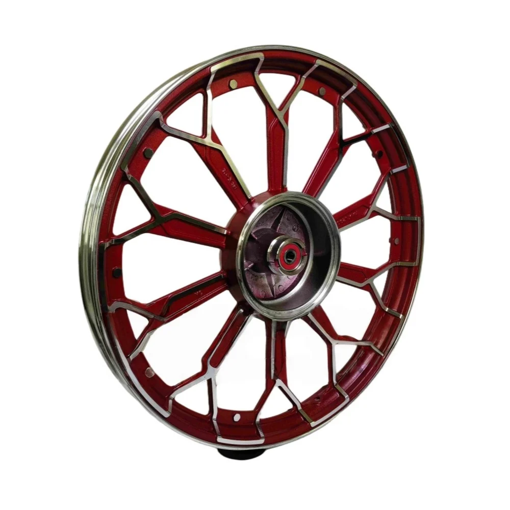 For WUYANG WY125‑A 18 Inch 10‑Spoke Aluminum Alloy Drum‑Brake Rim Wear‑Resistant Impact‑Proof Stable‑Riding Replacement Parts