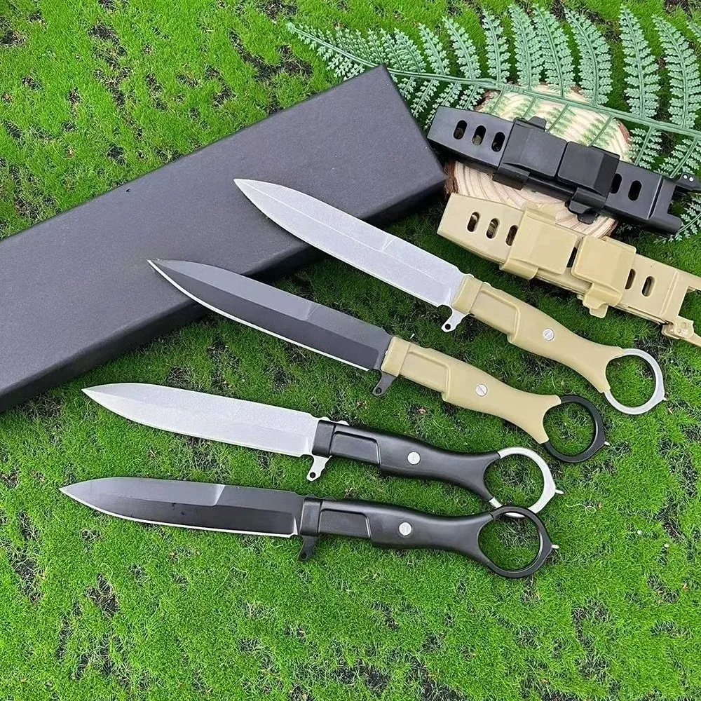 

Многоцелевой портативный охотничий прямой нож для кемпинга на открытом воздухе, 8Cr13Mov, лезвие из нейлонового волокна, тактические спасательные инструменты
