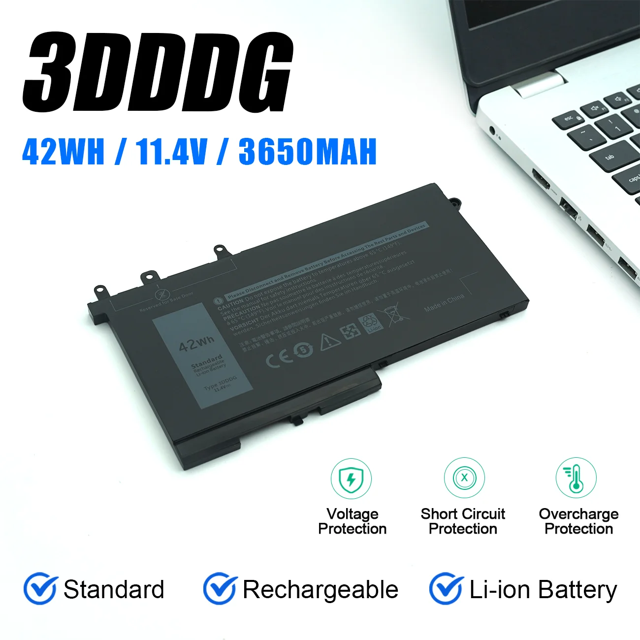 Nueva batería 3DDDG para Dell Latitude E5280 E5480 E5580 5280 5288 5290 5480 5488 5490 5491 5495 5580 5590 Precision 3520 3530