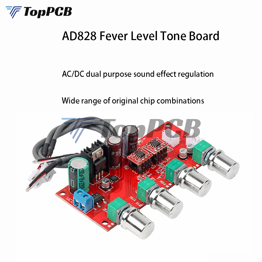 AD828 HIFI Stereo Preamp amplifier board volume Tone Control Pre-amp Preamplifier Board Better than NE5532