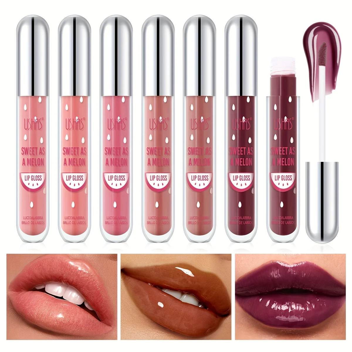 Moisturizing Liquid Lipstick Long-Lasting 12 Color Lip Glaze Lightweight Plumping Lip Gloss Lip Makeup