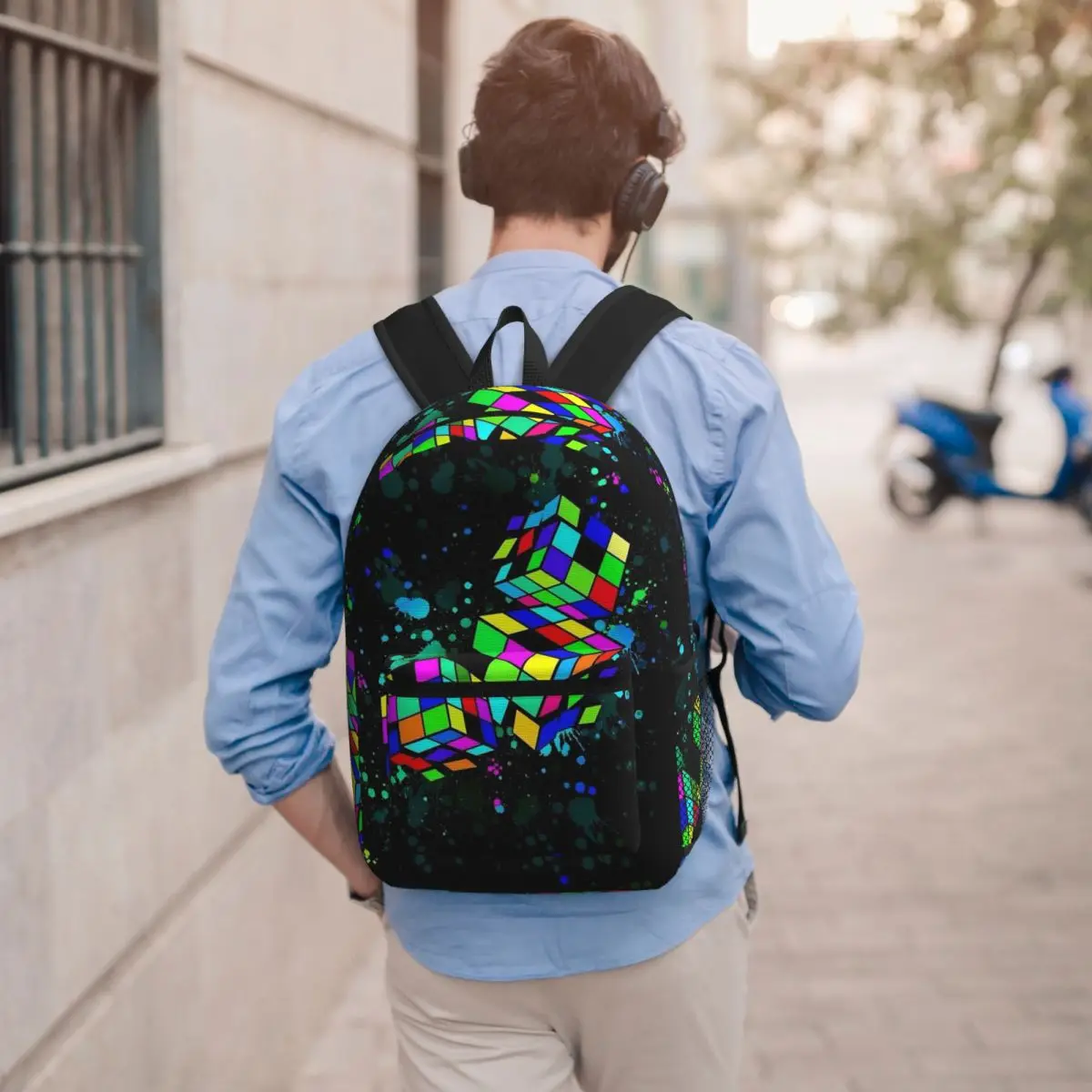 Rubix Rubiks Rubics Backpack Boys Girls BookBag Kids School Bag Laptop Shoulder Bags for Men Women