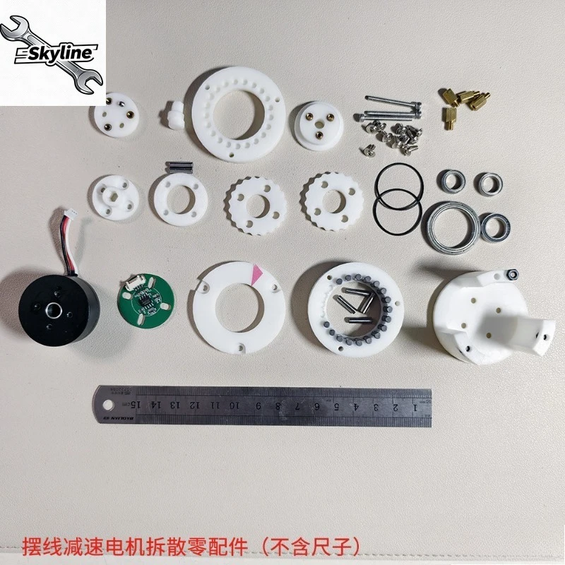 20:1 Cycloidal Reduction Gear Set Photocurable Resin 3D Print BLDC Motor Assembly With Encoder Complete 3D Model Available