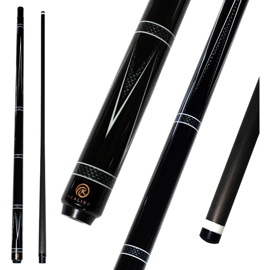 

58 Inch Carbon Fiber Pool Cue with 12mm Tip for Professional Indoor Billiards 1/2 Joint Handmade Straight Fit Design Compatible