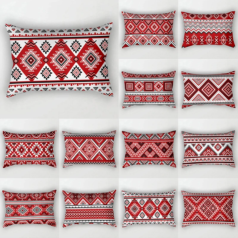 

Красная серия, полосатый дневной диван, наволочка 30x50 см, двухсторонняя наволочка с рисунком