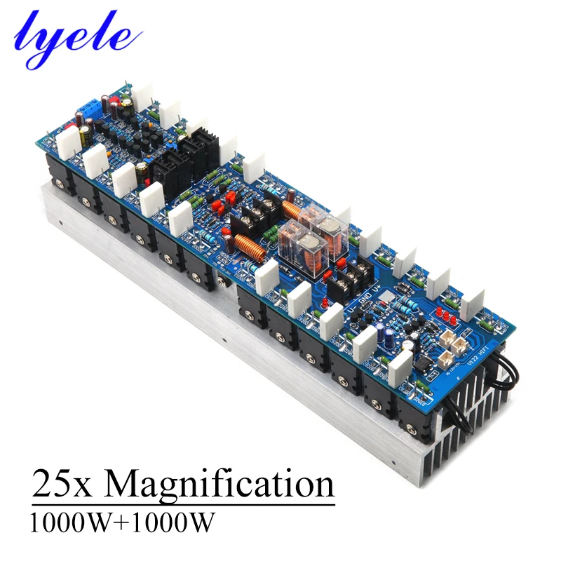 

1000w*2 2.0 Power Amplifier Board High Power 24pcs Power Tube 5200 1943 25 Times Amplification Hifi Amplifier High End Audio