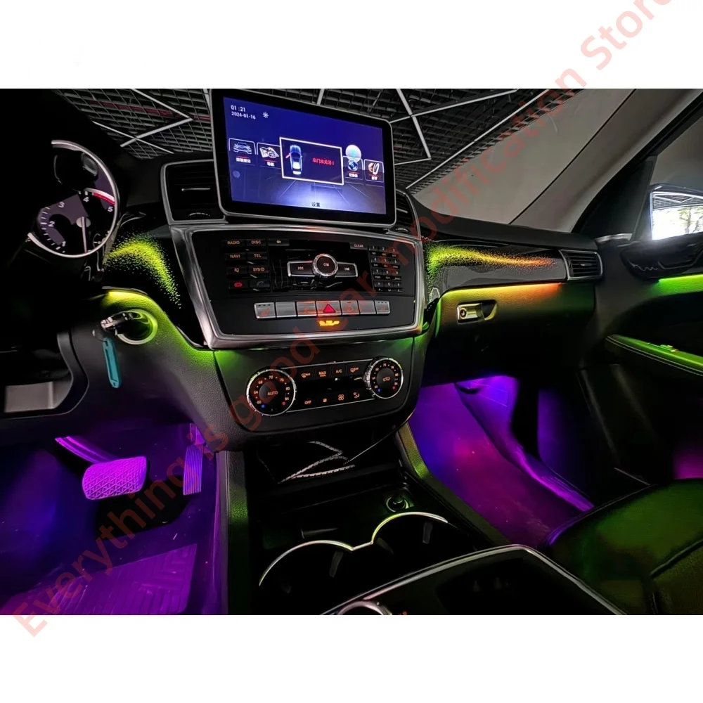 For Mercedes-Benz ML GL GLE GLS Atmosphere lamp Black piano Ambient light Auto parts W166 X166 X292 Car interior light upgrade