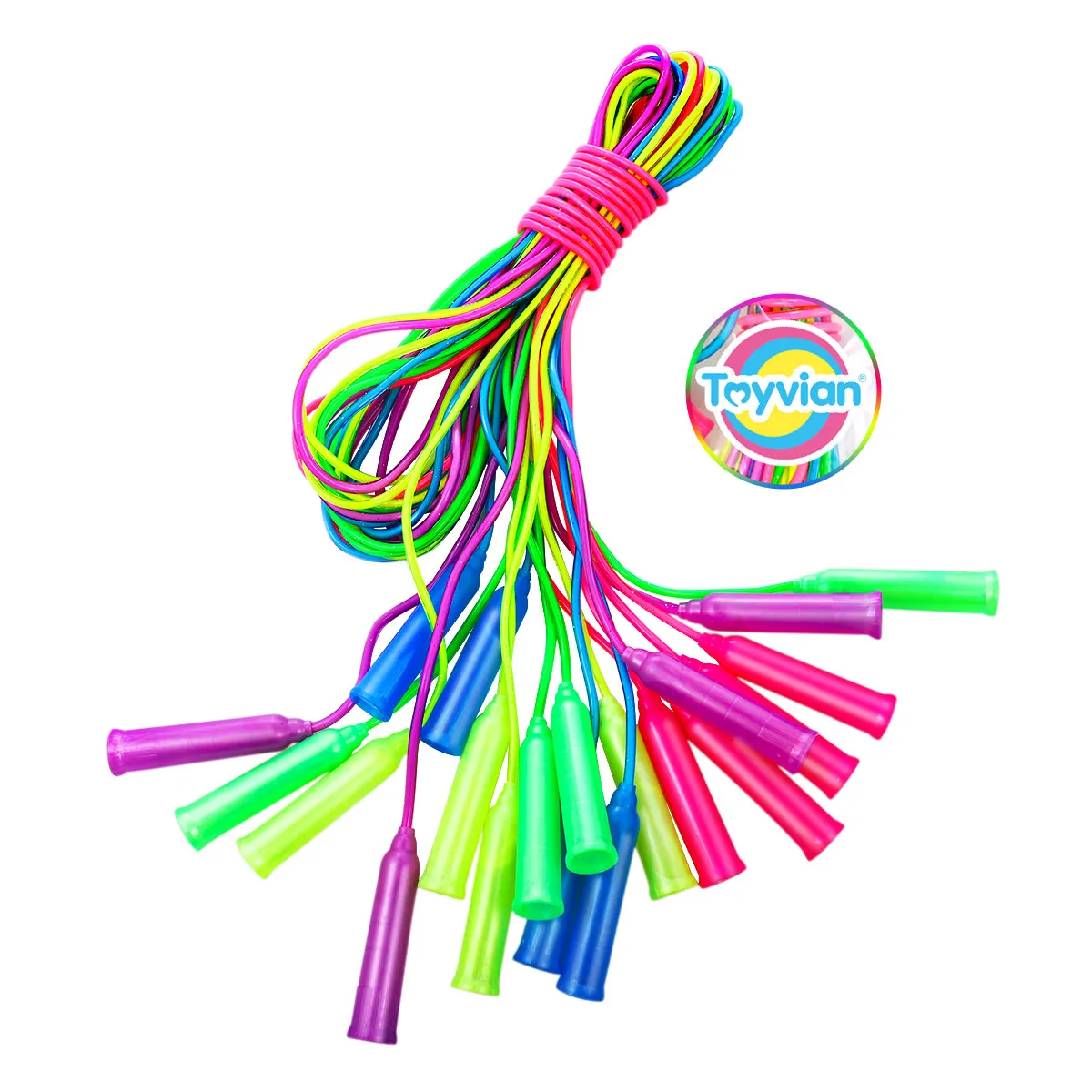 10Pcs Skip Rope Adjustable Plastic Handle Jump Rope Fitness Training Equipment for Indoor Play