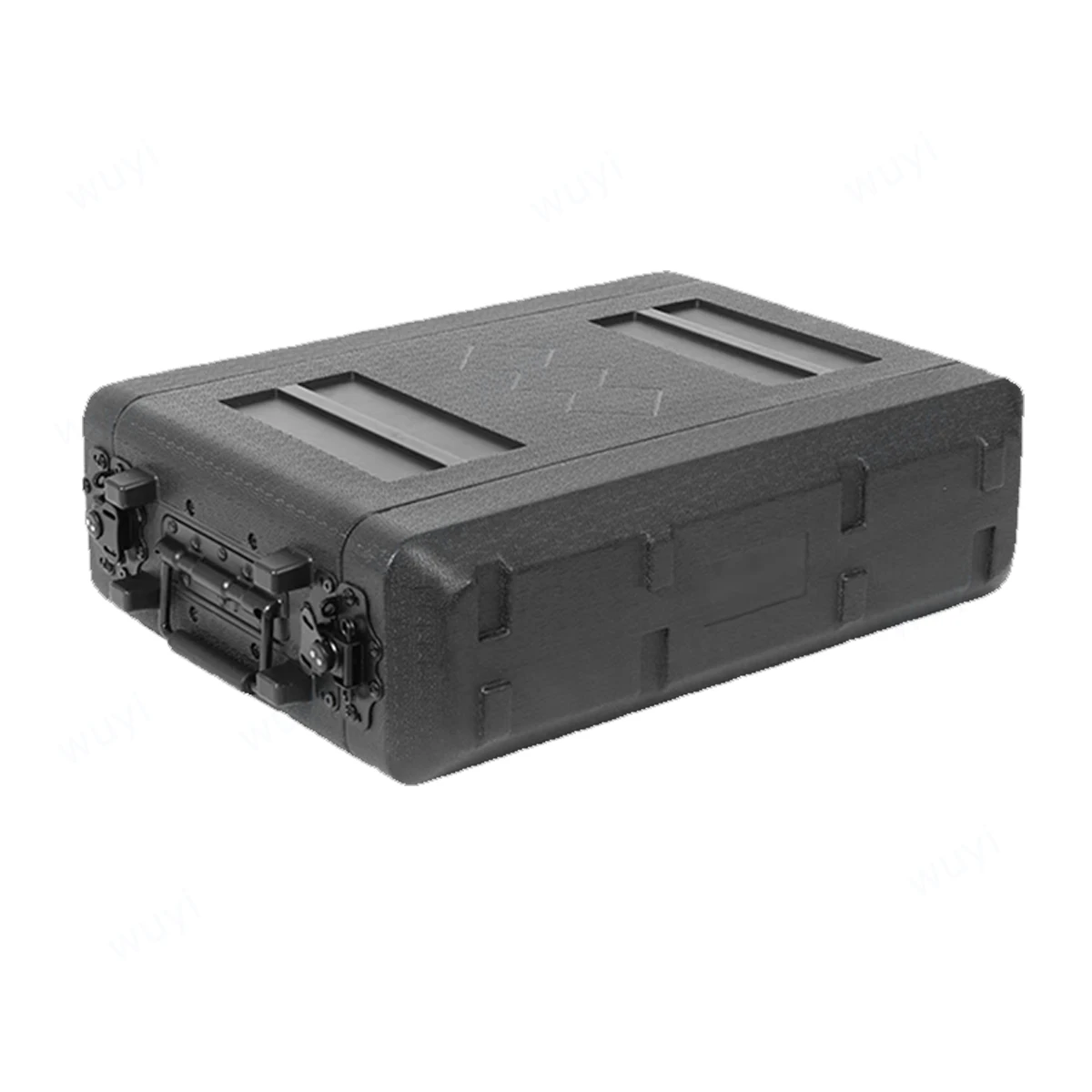 Imagem -03 - Caixa Receptora de Microfone Profundo Gabinete pe Alumínio Fly Case Amplificador de ar Mic Flight Case Caixa Shockproof 390 mm 2u3u4u6u