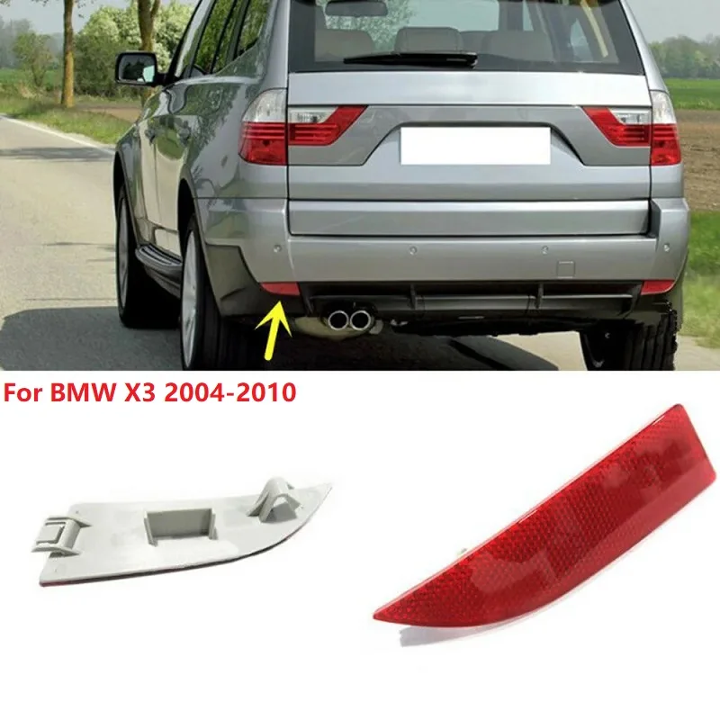 

For BMW X3 2004-2010 Car Bumper Reflector Board Cover Rear Red Exterior Accessories Decoration Car styling ABS Plastic