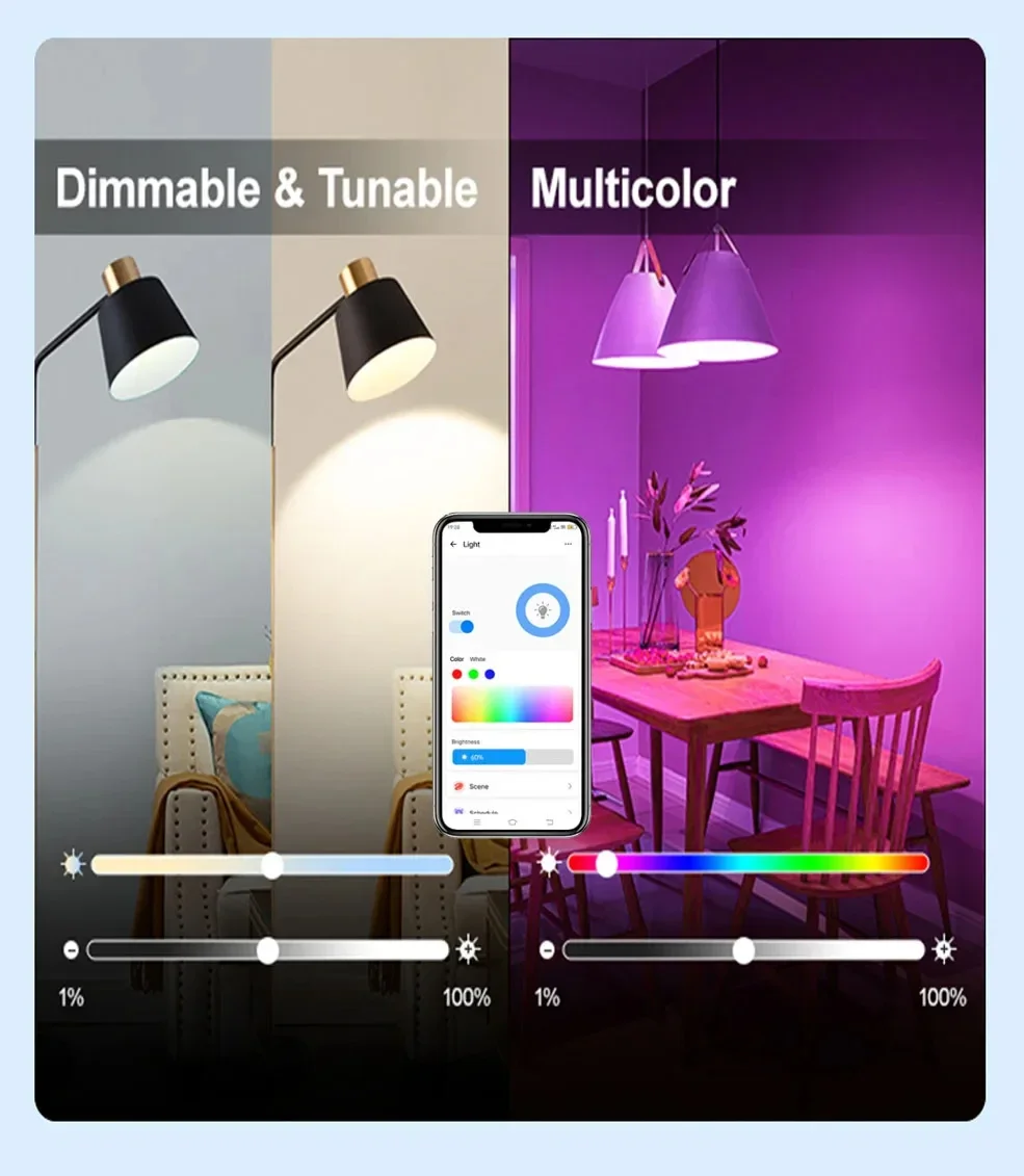Smart WiFi Zigbee lampadina E14 LED lampada a candela RGB Tuya Lights EWelink APP controllo vocale Alexa Google Room Home Decor