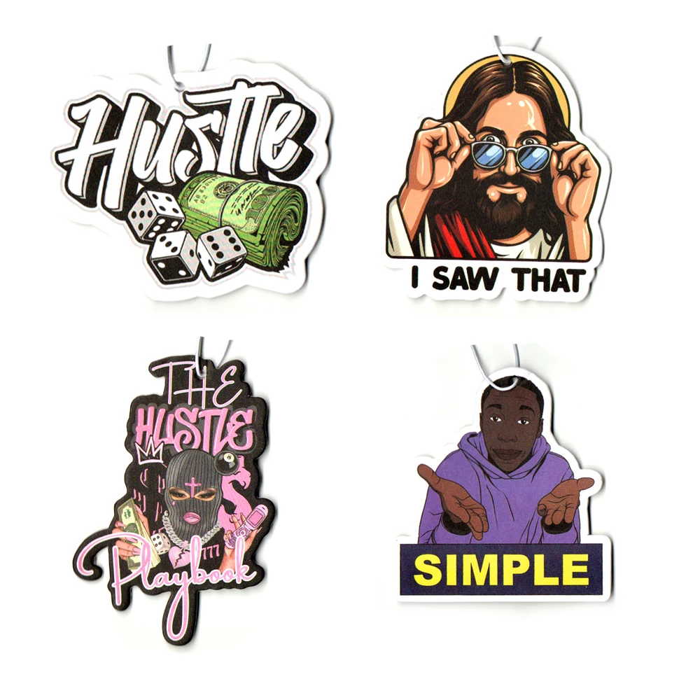 

New JDM Funny Car Air Freshener Dollars Hanging Rearview Mirror Perfume Money Pattern Solid Paper Aromatherapy Pendant Accessory
