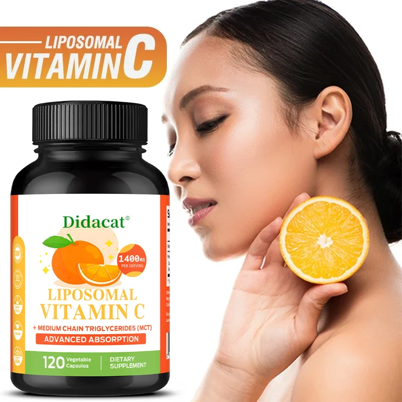 

Liposomal Vitamin C Capsules 1000mg, High Absorption, Antioxidant, Support Collagen Synthesis, Skin Care & Daily Immune Wellness