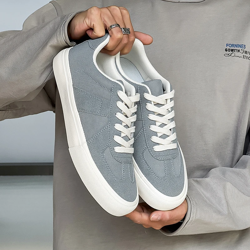 

2025Summer Breathable Comfortable Lightweight High-Quality New Niche Canvas Shoes Casual Men's Shoes Black Blue39-44